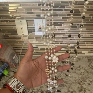 Fashion jewelry pearls earrings pearls necklace